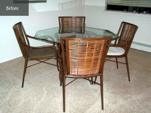 Turn a round table into a rectangle